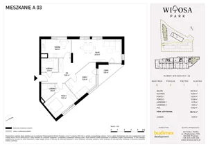 3 pokoje, mieszkanie 80,71 m², piętro 1, oferta nr A3, Witosa Park, Poznań, Winiary, Winiary, ul. Piątkowska 165 A-B