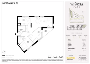 3 pokoje, mieszkanie 80,71 m², piętro 2, oferta nr A6, Witosa Park, Poznań, Winiary, Winiary, ul. Piątkowska 165 A-B