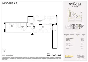 3 pokoje, mieszkanie 67,92 m², piętro 5, oferta nr A17, Witosa Park, Poznań, Winiary, Winiary, ul. Piątkowska 165 A-B