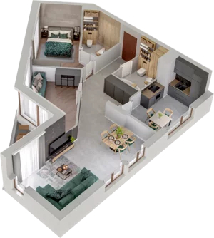3 pokoje, mieszkanie 80,71 m², piętro 8, oferta nr A24, Witosa Park, Poznań, Winiary, Winiary, ul. Piątkowska 165 A-B