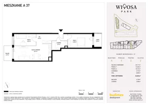 3 pokoje, mieszkanie 61,00 m², piętro 2, oferta nr A37, Witosa Park, Poznań, Winiary, Winiary, ul. Piątkowska 165 A-B