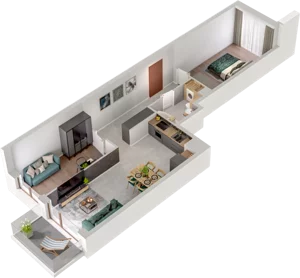 3 pokoje, mieszkanie 61,00 m², piętro 2, oferta nr A37, Witosa Park, Poznań, Winiary, Winiary, ul. Piątkowska 165 A-B
