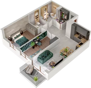 3 pokoje, mieszkanie 69,48 m², piętro 5, oferta nr A51, Witosa Park, Poznań, Winiary, Winiary, ul. Piątkowska 165 A-B