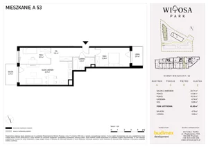 3 pokoje, mieszkanie 61,00 m², piętro 6, oferta nr A53, Witosa Park, Poznań, Winiary, Winiary, ul. Piątkowska 165 A-B