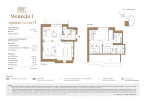 3 pokoje, mieszkanie 115,85 m², piętro 4, oferta nr LM13, Wenecja 1, Kraków, Stare Miasto, Piasek, ul. Wenecja / Garncarska