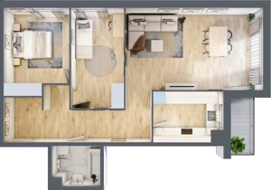 3 pokoje, mieszkanie 76,36 m², piętro 1, oferta nr A/2, Pilotów 21, Gdańsk, Zaspa, Zaspa-Młyniec, ul. Pilotów 21