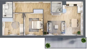 3 pokoje, mieszkanie 71,71 m², parter, oferta nr C/4, Pilotów 21, Gdańsk, Zaspa, Zaspa-Młyniec, ul. Pilotów 21