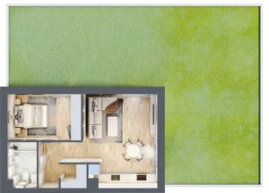 2 pokoje, mieszkanie 44,79 m², parter, oferta nr M01, Villa Terra, Polanica-Zdrój, ul. Mickiewicza 2C