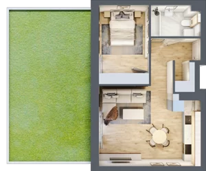 2 pokoje, mieszkanie 44,28 m², parter, oferta nr M05, Villa Terra, Polanica-Zdrój, ul. Mickiewicza 2C