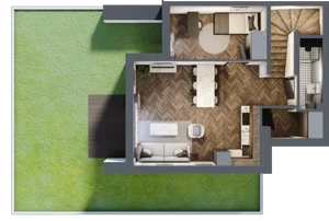 4 pokoje, mieszkanie 69,69 m², parter, oferta nr A6.1, Tarasy Moderno, Kraków, Łagiewniki-Borek Fałęcki, ul. Zbrojarzy