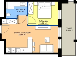 2 pokoje, apartament inwestycyjny 37,00 m², piętro 1, oferta nr F.104, Baltic Park Fort, Świnoujście, ul. Uzdrowiskowa