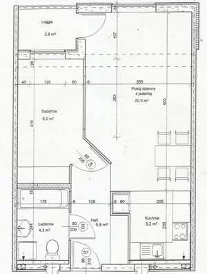 Mieszkanie dwupokojowe 44,10 m², Warszawa, Górna Droga, Sprzedaż