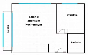 Mieszkanie dwupokojowe 48,00 m², Warszawa, Królów Polskich, Sprzedaż