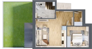 2 pokoje, mieszkanie 44,02 m², parter, oferta nr M5, Osiedle Zacisze Nagawczyna, Nagawczyna, Nagawczyna