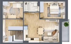 3 pokoje, mieszkanie 57,09 m², piętro 1, oferta nr M11, Osiedle Zacisze Nagawczyna, Nagawczyna, Nagawczyna
