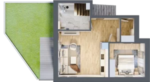 2 pokoje, mieszkanie 44,02 m², parter, oferta nr M21, Osiedle Zacisze Nagawczyna, Nagawczyna, Nagawczyna