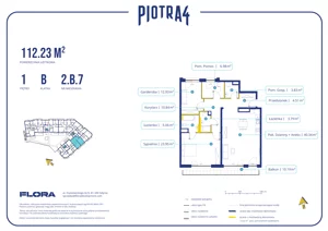 2 pokoje, mieszkanie 112,23 m², piętro 1, oferta nr 2.B.7, Piotra 4, Gdynia, Śródmieście, ul. Św. Piotra 4
