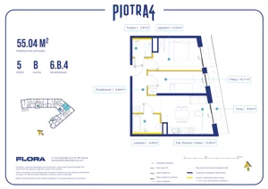3 pokoje, mieszkanie 55,04 m², piętro 5, oferta nr 6.B.4, Piotra 4, Gdynia, Śródmieście, ul. Św. Piotra 4