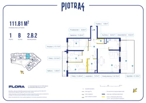 4 pokoje, mieszkanie 111,81 m², piętro 1, oferta nr 2.B.2, Piotra 4, Gdynia, Śródmieście, ul. Św. Piotra 4