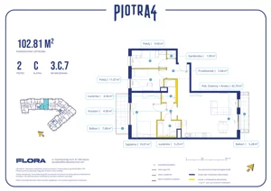 4 pokoje, mieszkanie 102,81 m², piętro 2, oferta nr 3.C.7, Piotra 4, Gdynia, Śródmieście, ul. Św. Piotra 4