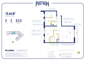 4 pokoje, mieszkanie 79,44 m², piętro 5, oferta nr 6.C.5, Piotra 4, Gdynia, Śródmieście, ul. Św. Piotra 4