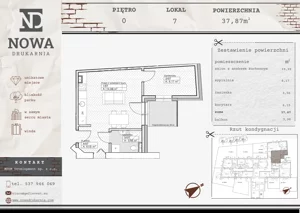 2 pokoje, mieszkanie 37,87 m², parter, oferta nr M7, Nowa Drukarnia, Stargard, ul. Andersa 3