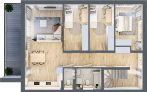 5 pokoi, mieszkanie 141,31 m², piętro 1, oferta nr 5/2, Eko Wawer, Warszawa, Wawer, Zerzeń, ul. Chodzieska