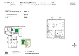 Lokal użytkowy 27,57 m², oferta nr AL.27, Parkove Love - lokale usługowe, Łódź, Bałuty, ul. Górnicza 12/14 