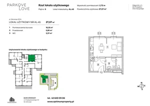 Lokal użytkowy 27,57 m², oferta nr AL.45, Parkove Love - lokale usługowe, Łódź, Bałuty, ul. Górnicza 12/14 