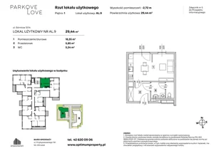 Lokal użytkowy 27,57 m², oferta nr AL.9, Parkove Love - lokale usługowe, Łódź, Bałuty, ul. Górnicza 12/14 