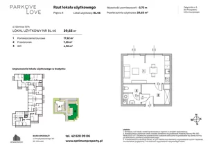 Lokal użytkowy 29,63 m², oferta nr BL.46, Parkove Love - lokale usługowe, Łódź, Bałuty, ul. Górnicza 12/14 
