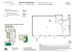 Lokal użytkowy 98,29 m², oferta nr U.1, Parkove Love - lokale usługowe, Łódź, Bałuty, ul. Górnicza 12/14 