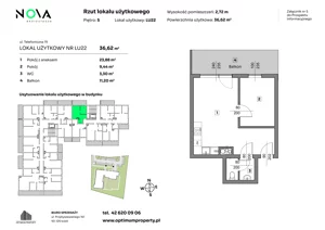 Lokal użytkowy 36,62 m², oferta nr L.U. 22, Nova Radiostacja - lokale usługowe, Łódź, Śródmieście, ul. Telefoniczna 19 