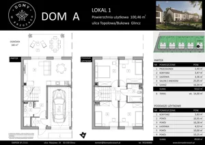 Dom 100,46 m², oferta nr A1, Domy w Brzozach, Glincz, ul. Topolowa / Bukowa