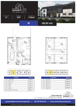 Dom 132,07 m², oferta nr S1/1E, Smart City Stargard - Domy, Stargard, ul. Nadbrzeżna 11