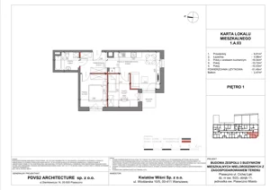 3 pokoje, mieszkanie 51,48 m², piętro 1, oferta nr A.03, Piaseczno Residence, Piaseczno, ul. Wojska Polskiego