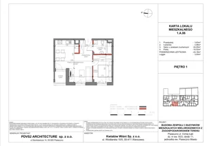 2 pokoje, mieszkanie 43,18 m², piętro 1, oferta nr A.06, Piaseczno Residence, Piaseczno, ul. Wojska Polskiego