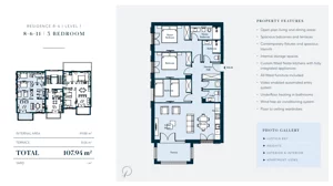 4 pokoje, mieszkanie 107,94 m², piętro 1, oferta nr 8611, HEIGHTS by Luštica Bay, Tivat