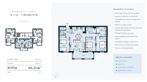 4 pokoje, mieszkanie 114,24 m², piętro 1, oferta nr 8712, HEIGHTS by Luštica Bay, Tivat