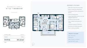 4 pokoje, mieszkanie 114,22 m², piętro 2, oferta nr 8722, HEIGHTS by Luštica Bay, Tivat
