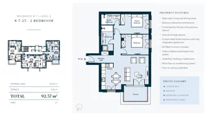 3 pokoje, mieszkanie 92,37 m², piętro 2, oferta nr 8723, HEIGHTS by Luštica Bay, Tivat