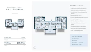 4 pokoje, mieszkanie 183,29 m², piętro 2, oferta nr 8821, HEIGHTS by Luštica Bay, Tivat