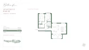 3 pokoje, mieszkanie 104,36 m², piętro 1, oferta nr GA4-12, Botanika - The Peaks by Luštica Bay, Radovici