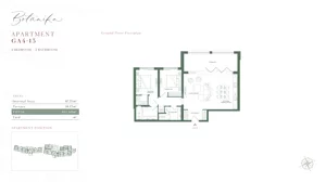 3 pokoje, mieszkanie 105,68 m², piętro 1, oferta nr GA4-13, Botanika - The Peaks by Luštica Bay, Radovici