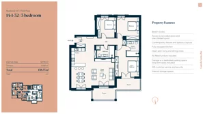4 pokoje, mieszkanie 121,90 m², piętro 3, oferta nr 14|1|32, Centrale - Block 14 by Luštica bay, Radovici
