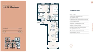 3 pokoje, mieszkanie 88,23 m², piętro 2, oferta nr 14|2|24, Centrale - Block 14 by Luštica bay, Radovici