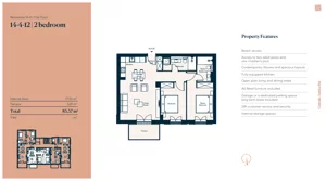 3 pokoje, mieszkanie 77,56 m², piętro 1, oferta nr 14|4|12, Centrale - Block 14 by Luštica bay, Radovici