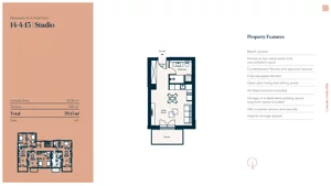 1 pokój, mieszkanie 33,34 m², piętro 1, oferta nr 14|4|13, Centrale - Block 14 by Luštica bay, Radovici