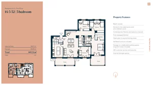 5 pokoi, mieszkanie 145,11 m², piętro 3, oferta nr 14|5|32, Centrale - Block 14 by Luštica bay, Radovici
