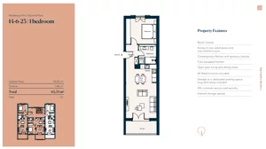2 pokoje, mieszkanie 56,06 m², piętro 2, oferta nr 14|6|23, Centrale - Block 14 by Luštica bay, Radovici